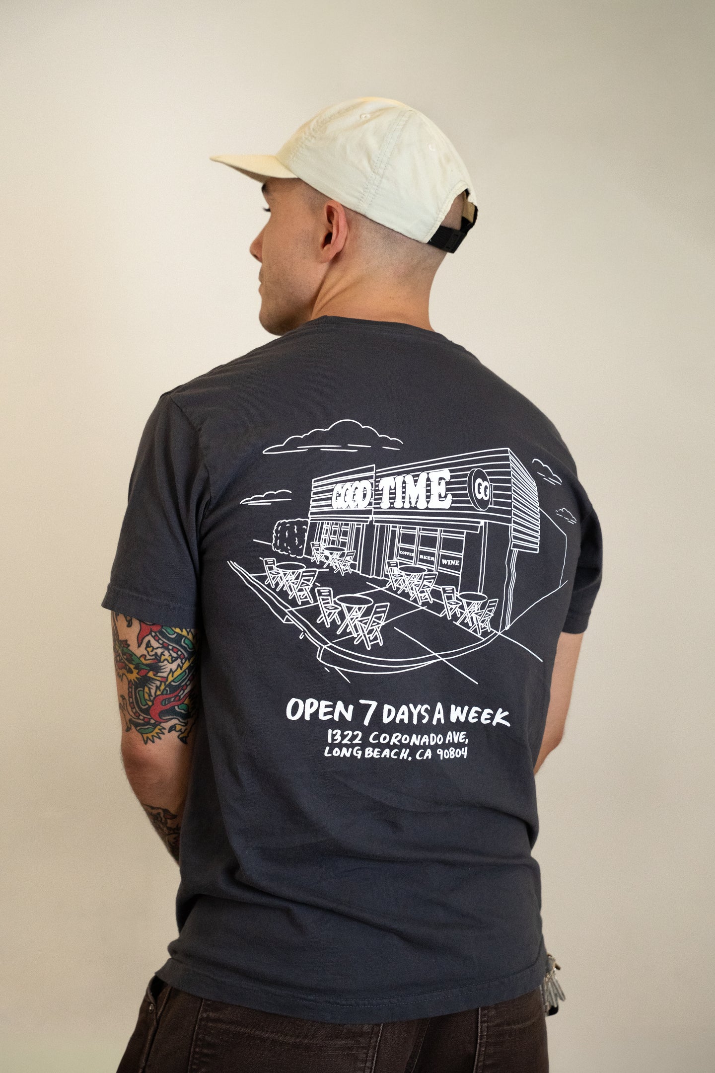 Good Time Shop Tee - White Print
